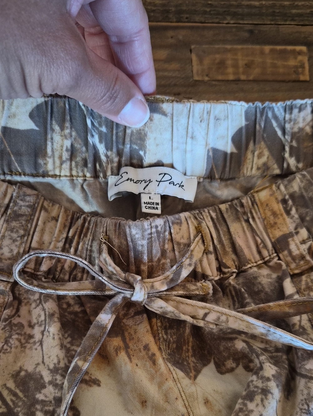 emory park Women's Cargo Pants - Brown Camouflage - Picture 3 of 7